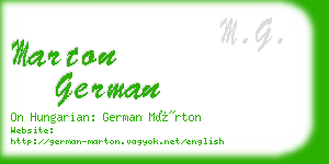 marton german business card